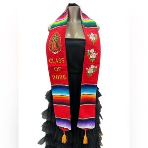 Guadalupe Graduation Stole Class of 2025 Red
